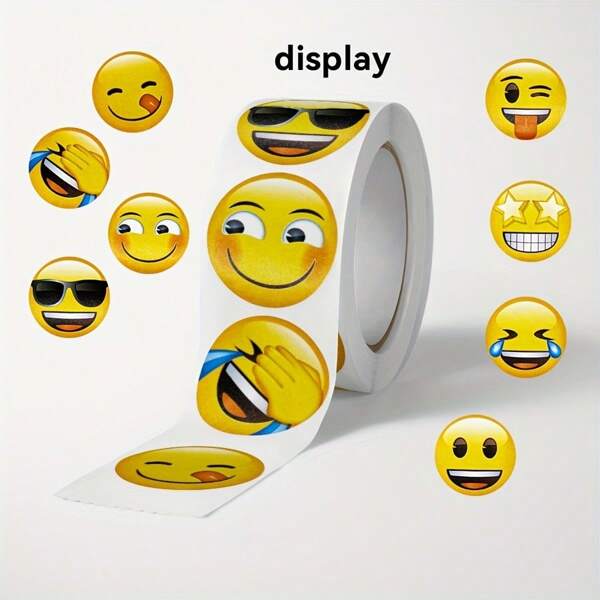 Série de adesivos com 500 expressões faciais fofas, adequados para capa de celular, grafite, notebook, laptop, capacete, skate, adesivos criativos decorativos à prova d'água faça você mesmo