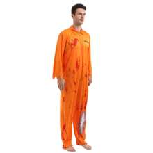 Costum de deținut american pentru adulți, 1 bucată, potrivit pentru cosplay de Halloween, petreceri și spectacole, pentru toate anotimpurile
