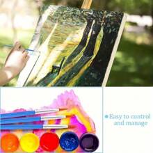 30pcs Flat & Pointed Tip Paint Brushes Set, Ideal For Acrylic Oil Painting, Canvas, Face Painting, Art Supplies, Great For Artists & Hobbyists, Perfect For Back To School Season