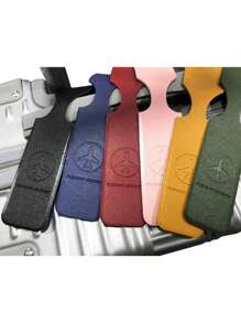 Luggage Tags, Travel Document Holders, Pink And Black, Aircraft Badges, International Travel Suitcase Name Tags With Privacy Protection, Travel Luggage And Backpack Name Tags, Fashionable Beige, Brown, Black, White And Grey Designs, Suitable For Both Men And Women, Luggage Identification, Fashionable Luggage Tags Bag For School School Accessories School Stuff Travel Essential Holiday Vacation Suitcase Accessories