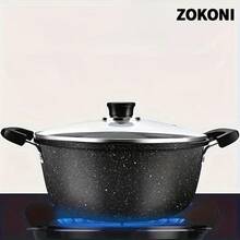 Thick Non-Stick Pot, Maifanshi Double-Ear Soup Pot, Cooking Pot, Dedicated Soup Pot, Cast Iron Soup Pot With Lid For Kitchen Use - Non-Stick Soup Pot, Suitable For Home And Restaurant - Suitable For Simmering Soup, Porridge And Stew - Applicable To Gas Stove And Induction Cooktop, Easy To Clean [Soup Ladle]