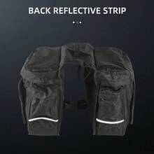 1 件 30 升大容量自行车后双鞍袋，适用于山地公路车的自行车储物袋，后座托架，用于货物、通勤和旅行 - 黑色 - 查看 4