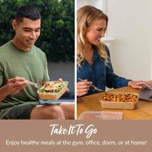 20-Piece Lightweight, Durable, Reusable -Free 1-Compartment Containers - Microwave, Freezer, Dishwasher Safe - Gold - 金色 - 查看 5