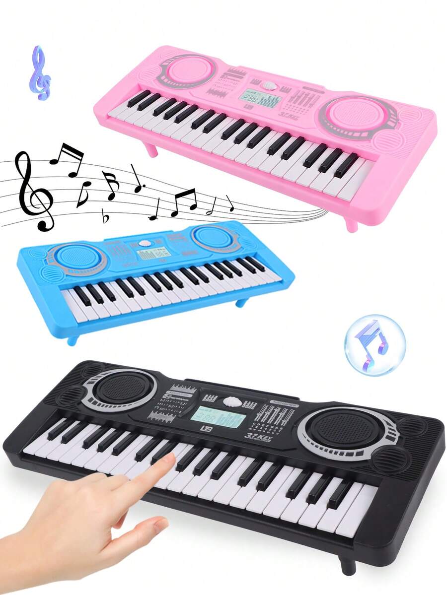 Đồ chơi đàn piano điện tử 37 phím, đàn piano mô phỏng đa chức năng, nhạc cụ hai chế độ, trò chơi giáo dục và tương tác, quà tặng cho bé trai và bé gái, phụ kiện ngẫu nhiên đi kèm, không bao gồm pin.