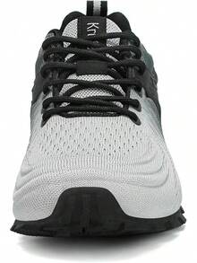 Walking Shoes Breathable Lightweight Fashion Sneakers Non Slip Sport Gym Jogging Trail Running Shoes - Silver Grey - View 5