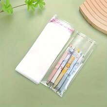 100个透明OPP塑料袋，礼品包装袋，珠宝包装袋，周年纪念，生日透明包装袋，多用途小工具配件袋，节日礼品包装袋，衣服配饰收纳盒袋，透明自粘袋，适用于运输，旅行，储存，包装，礼品，生日，周年纪念，婚礼 - 透明 - 查看 9