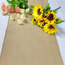 6 Pack Natural Burlap Table Runners,12 X 72 Inch Rustic Jute Table Runner And Placemats Bulk For Western Wedding Table Decorations,Farmhouse Style Party,Holiday,Kitchen Coffee Table Decor Cover - 1 包 12 英吋 * 10 碼 - 查看 6