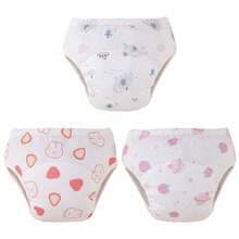 5pcs/Set Toddler Potty Training Pants - Washable, Leak-Proof Diaper Covers With Fun Space & Beautiful Prints, Breathable Fabric For Boys & Girls, Multi-Layer Protection, Suitable For 3 Months To 5 Years Old Children, Night & Daytime Underwear, Multi-Layer Design, Potty Training Underwear - (With Edging Anti-Leak) - Multicolor - View 27