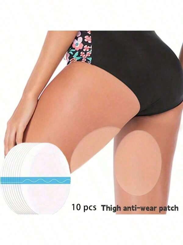 Anti-Chafing Thigh Bands, To Prevent Invisible Chafing And Friction Injuries For Men And Women In Summer,Stretchy Patch For Women's Thighs And Legs, Comfortable And Protective, Waist Strap, Sticker, E-Face Waterproof Transparent Gel