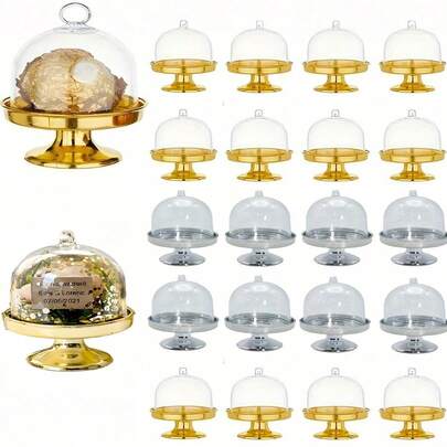 1个/24个/48个迷你塑料糖果盒带盖，派对糖果装饰收纳盒，桌面装饰，礼品糖果盒，适用于情人节、生日、婚礼、狂欢节、单身派对、新年派对等场合