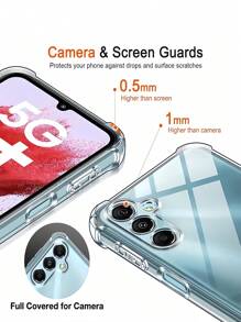3 Piezas de protector de pantalla de vidrio templado transparente HD 9H + 1 Pieza de funda de teléfono transparente a prueba de golpes con protección para la lente de la cámara compatible con iPhone 16 Pro Max/Galaxy S25 Ultra//Redmi. Anti-golpes y anti-caídas, sin burbujas, tacto suave, resistente a arañazos, libre de polvo, resistente al agua, resistente a huellas dactilares y compatible con la cámara.