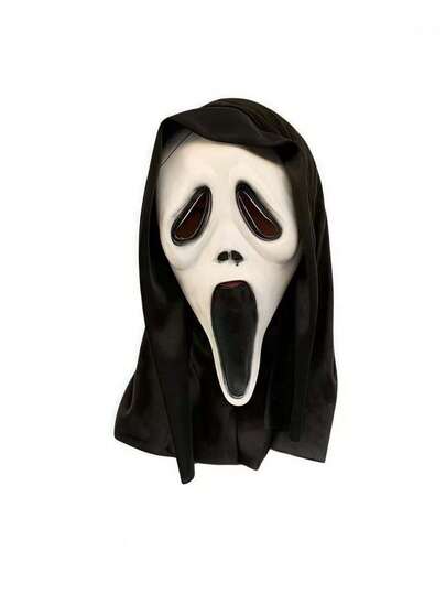 1 szt. Halloween Cosplay Horror Krzyczący Duch Maska Twarzy, Straszna Lateksowa Pełna Maska Głowy Dla Dorosłych Kostium Party, Występ Na Wydarzeniu
