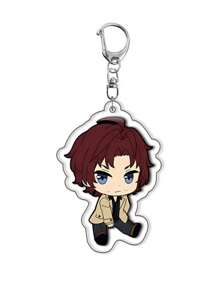 bandai Accesorio de anime Llavero acrílico de anime - Bungou Stray Dogs Lindo colgante de estilo Y2K de dibujos animados, adecuado para bolsos y llaves, regalo perfecto para fans, accesorios de cosplay, llavero de coche, bolso, mochila, pequeña joya, accesorios, regalos creativos, regalos de estudiante, accesorios de coche, colgante de bolso, accesorios escolares