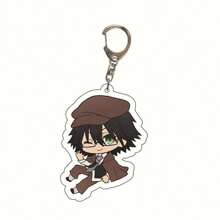 bandai Accesorio de anime Llavero acrílico de anime - Bungou Stray Dogs Lindo colgante de estilo Y2K de dibujos animados, adecuado para bolsos y llaves, regalo perfecto para fans, accesorios de cosplay, llavero de coche, bolso, mochila, pequeña joya, accesorios, regalos creativos, regalos de estudiante, accesorios de coche, colgante de bolso, accesorios escolares