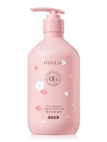 1PC 500ML樱花香氛丝滑沐浴露持久留香温和不刺激水嫩透亮控油除螨持久留香沐浴露