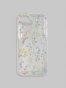 1pc Floral Pattern Transparent Phone Case, Suitable For IPhone 17/17 Air/17 Pro/17 Pro Max And Galaxy Phones, Protective Cover - Multicolor - View 15