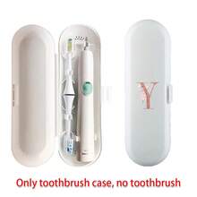 便携式牙刷盒旅行盒适用于口腔电动牙刷手柄收纳盒创意首字母图案通用电动牙刷收纳盒保护套返校旅行配件
