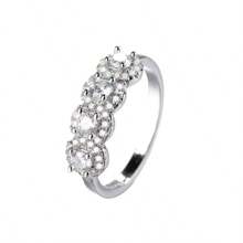 1 pieza Anillo de compromiso de estilo minimalista y moderno de acero inoxidable, apto para uso diario