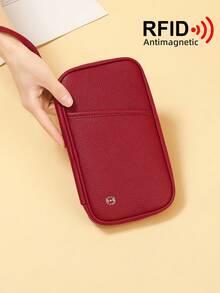 RFID Anti-Theft Multifunctional Passport Holder Travel Pouch With Coin Purse