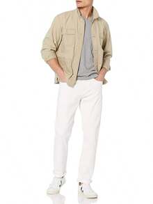 Men's Athletic Stretch Jeans - Colors - Bright White - View 4