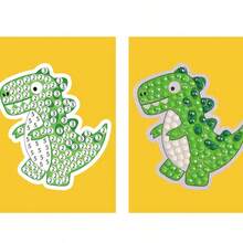 1 pieza Conjunto de juguete de pegatina de diamantes de imitación de 5D con brillo holográfico aleatorio para manualidades DIY