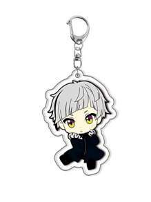 bandai Accesorio de anime Llavero acrílico de anime - Bungou Stray Dogs Lindo colgante de estilo Y2K de dibujos animados, adecuado para bolsos y llaves, regalo perfecto para fans, accesorios de cosplay, llavero de coche, bolso, mochila, pequeña joya, accesorios, regalos creativos, regalos de estudiante, accesorios de coche, colgante de bolso, accesorios escolares