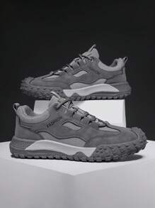 2024 stuks functionele sneakers in twee kleuren voor heren - grijs en zwart ademend mesh hardloopschoenen, slijtvaste antislip schokabsorberende zolen, geschikt voor fitness, buitensporten en veelzijdige sporten