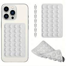 1pc Dual-Sided 28-Grip Thick Anti-Slip Phone Holder, Suitable For Selfie & Video Shooting, Strong Grip, Fits Most Phones, Durable Smooth Silicone Suction Cup, Applicable For Car Glass, Shower Use, Ideal Video Recording & Photography Tool Phone Accessory