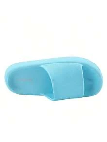 NEW!![BEST-1]Pillow Slippers Non Slip Quick Drying Shower Slides Bathroom Sandals Ultra Cushion Women Flipflop Footwear Walking Shoes Comfort - 天藍色 - 查看 5