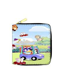 Bluey 1Pc Bluey Cartoon Cute Wallet Card Bag Coin Wallet Short Zipper Wallet Coin Purse Multiple Card Slots Birthday Party Gift Change Storage(Some Parts May Be Random)
