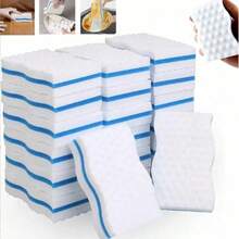 10pcs 1.5x Compressed Nano Sponge Cleaning Magic Erasers, Kitchen, Bathroom, Multifunctional,1=5 Ordinary Sponges! - White - View 2