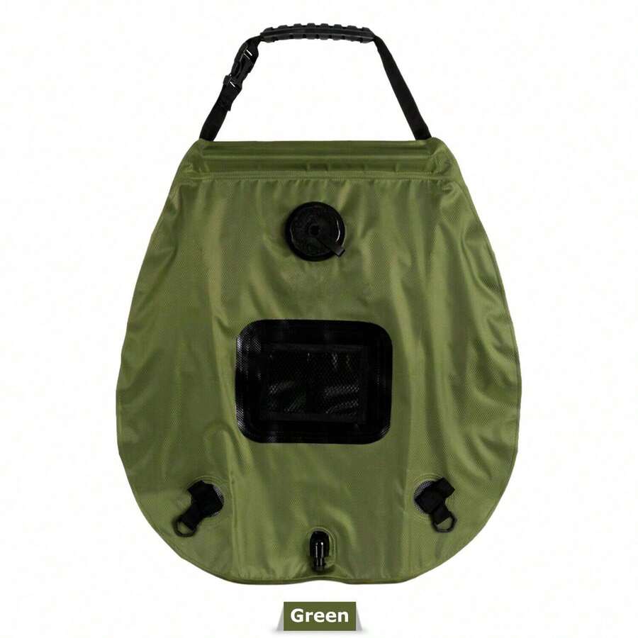 20L Water Bags Outdoor Camping Solar Heat Shower Bag Portable Compact Heated - Green - View 1