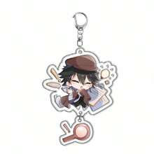bandai Accesorio de anime Llavero acrílico de anime - Bungou Stray Dogs Lindo colgante de estilo Y2K de dibujos animados, adecuado para bolsos y llaves, regalo perfecto para fans, accesorios de cosplay, llavero de coche, bolso, mochila, pequeña joya, accesorios, regalos creativos, regalos de estudiante, accesorios de coche, colgante de bolso, accesorios escolares