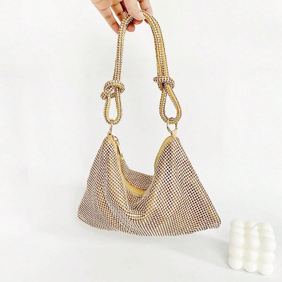 Women Shiny Rhinestone Dinner Bag Party Wedding Purse Luxury Full-Diamond Ladies Handbag Designer Sparkly Evening Bags