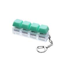 1/2 件键盘指尖玩具，键盘指尖钥匙扣，4 合 1 键盘减压按钮手指点击玩具，按钮减压指尖礼物，适合成人缓解压力