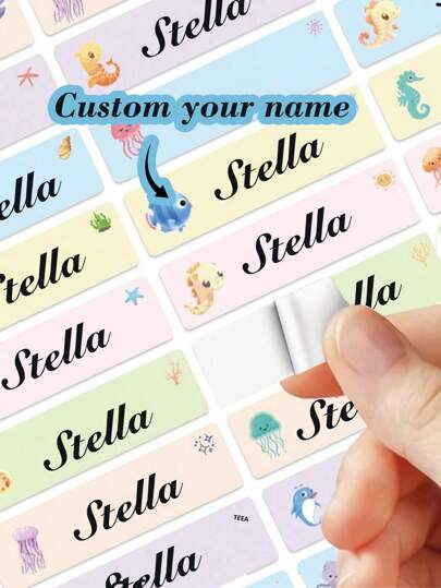 Personalized Custom Name Labels, Name Stickers For Personal Items, And Are Long-Lasting, Perfect For Water Bottles, Notebooks, Etc. They Are Easy To Stick And Remove, Multifunctional And Cute, Suitable As A Customized, Personalized, Unique Gift, Perfect For Giving To Him/Her, Family, Friends, Students, Daughters, Sons, And Especially Ideal For Anniversaries, Children's Day, And School Events., School Supplies,Back To School,Multi-Functional,Ornamental,Reusable,Modern,Colorful,Cute,Vintage,Cartoon,Kawaii,Custom,Personalized,Unique,Customized,Workers,Clients,Students,For Business/Work/Office,For School,Multi-Functional,Ornamental,Reusable,Modern,Colorful,Cute,Vintage,Cartoon,Kawaii,Custom,Personalized,Unique,Customized,Workers,Clients,Students,For Business/Work/Office,For School