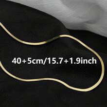 Fashionable Titanium Steel Gold Necklace, Elegant Chain Necklace Suitable For Men & Women