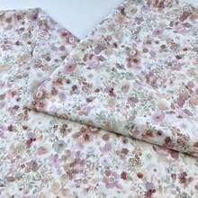0.5m/1m/2m*145cm Soft Pink-Purple Floral Printed Fabric For Quilting, Pillow Making, Garment, Gift Wrapping, Home Decor, Custom Clothing, Durable Fabric, DIY Wallet - Multicolor - View 2