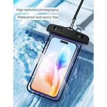 Universal Waterproof Phone Pouch - Fluorescence Waterproof Case Compatible With Iphone 15 14 13 12 11 Pro Max XS Plus Compatible With Samsung Galaxy Cellphone Up To 7.0", Waterproof Cellphone Dry Bag Beach Vacation Essentials For Summer Holiday, Diving, Swimming, Beach Phone Case - 彩色 - 查看 2