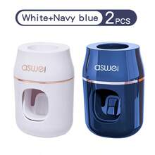 Automatic Toothpaste Squeezer & Holder - 1pc Space-Saving Bathroom Organizer, Easy Refills, No Waste! - Blue+White - View 10