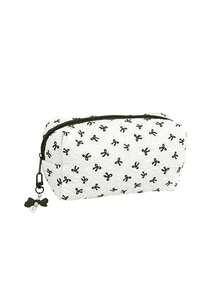 1 件蝴蝶结图案涤纶材质精致铅笔袋，3 种颜色选择宽敞的空间设计文具收纳袋，便携式时尚学生学习用品，开学季送给朋友的文具礼物，铅笔盒，铅笔袋，书包学习用品，回到学校 - 彩色 - 查看 12