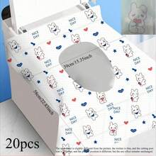 20 件一次性加大号幼儿马桶套，适用于公共厕所儿童成人，独立包装便携式幼儿如厕训练马桶套