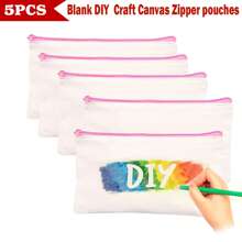 40/20/10/5pcs Set Blank Canvas Tote Bags, Digital Printing Craft DIY Handmade Gift Bag Multipurpose Set, Portable Cosmetic Bag/Toiletry Kit Travel Makeup Set, Express Love & Gratitude Gift Packtravel Essentials For Vacation Summer Holiday Back To School School Stuff Bag For School Travel Bag For Women Makeup Bag For Travel