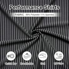 Golf Shirts For Men - Moisture Wicking Short Sleeve Performance Sport Casual Striped Collared Mens Polo Shirt-2025 - Black Stripe - View 4