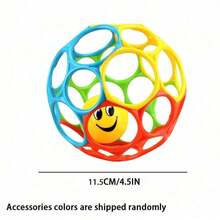 Soft Baby Rattle Grab Ball With Bell, Early Education Sensory Toy (Random Color) - Multicolor - View 10