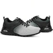 Walking Shoes Breathable Lightweight Fashion Sneakers Non Slip Sport Gym Jogging Trail Running Shoes - Silver Grey - View 7
