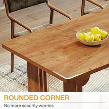 Tribesigns - Mesa de comedor moderna para 6 a 8 personas, mesa de comedor de 71 pulgadas con base de pedestal de madera, mesa de comedor larga rectangular para cocina, comedor, sala de estar, - Marrón - Ver 4