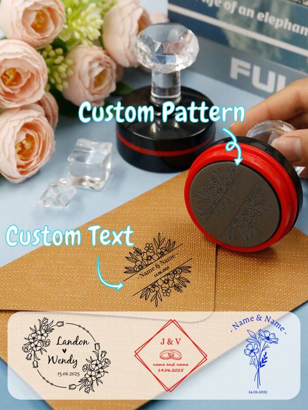 Timbro personalizzato, timbro matrimonio, timbri con nome personalizzati, timbro indirizzo personalizzato, timbro firma personalizzabile, timbri personalizzati per attività, regali di compleanno, regali di matrimonio, anniversario, 3 colori di inchiostro, sposa e sposo, feste, multifunzionale, riutilizzabile, buste, sacchetto scolastico, inviti, tovaglioli, damigelle, forniture scolastiche, ritorno a scuola