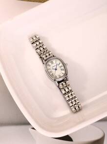 1 pièce Montre à quartz élégante pour femme avec affichage d'échelle romaine délicat et polyvalent, pour le port quotidien