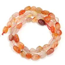 Aproximadamente 45 piezas de cuentas de piedra ovaladas asimétricas naturales surtidas, cuentas sueltas de cristal de ágata vintage de estilo informal para hacer joyas, pulseras, collares, colgantes y decoración
